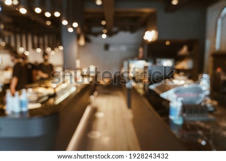 abstract blur coffee shop and cafe restaurant for background