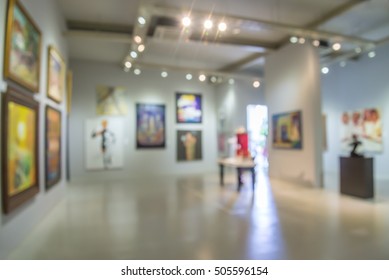 Abstract Blur Contemporary Art Gallery For Background Usage