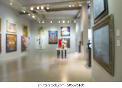 Abstract Blur Contemporary Art Gallery For Background Usage