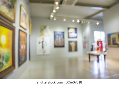 Abstract blur contemporary art gallery background
