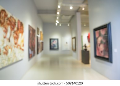 Abstract Blur Contemporary Art Gallery For Background Usage