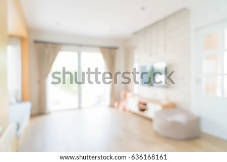 abstract blur curtain interior decoration in living room with sunlight