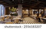 Abstract blur defocus coffee shop cafe and restaurant interior background