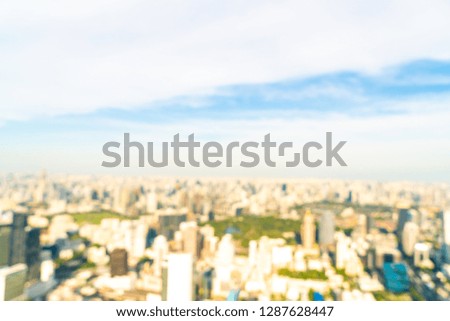 abstract blur and defocused Bangkok cityscape in Thailand for background