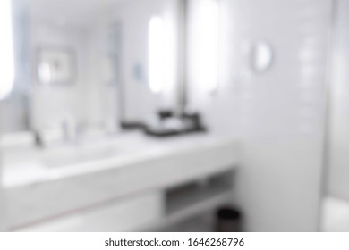 Abstract Blur And Defocused Bathroom Interior For Background