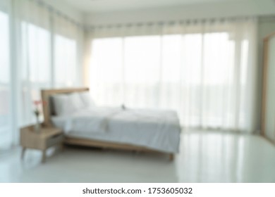 Abstract Blur And Defocused Bedroom Interior For Background