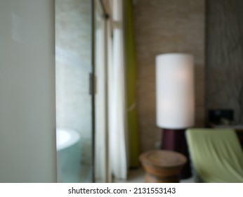 Abstract Blur And Defocused Bedroom Interior For Background