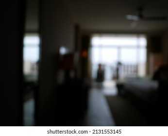 Abstract Blur And Defocused Bedroom Interior For Background