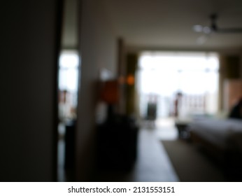 Abstract Blur And Defocused Bedroom Interior For Background