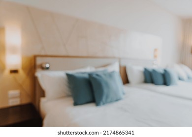 Abstract Blur And Defocused Bedroom Interior For Background