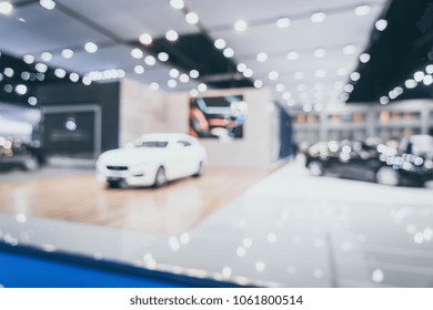 Abstract Blur And Defocused Car And Motor Exhibition Show Event For Background