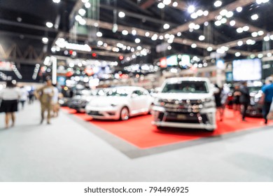 Abstract Blur And Defocused Car And Motor Exhibition Show Event For Background