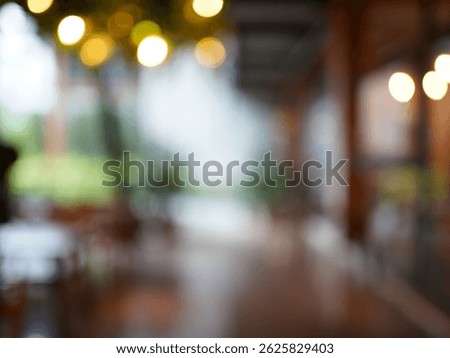 abstract blur and defocused interior of modern department store at bakery shop for background.blurred bokeh lighting in restaurant, bokeh light in coffee shop for background