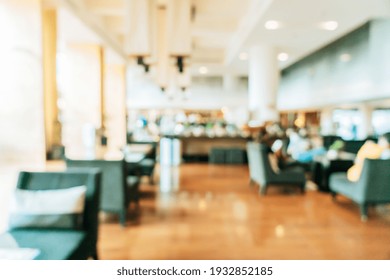 Abstract Blur And Defocused Luxury Hotel Lobby Area For Background