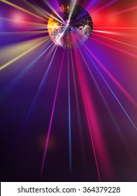 abstract blur disco light ball  for party background