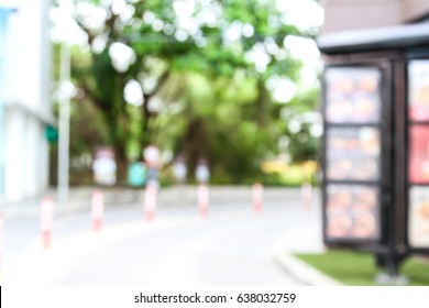 Abstract Blur Drive Thru Fast Food Restaurant