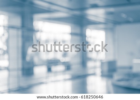 Abstract blur empty luxury interior hotel lobby, reception hall background