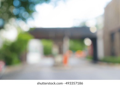 Abstract Blur Entry And Exit Way Of Parking Car For Background