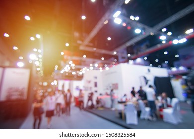 Abstract Blur Expo,Large Room For The Event,Hall,trade Show Expo Background,Exhibition	