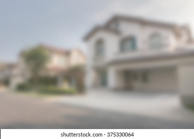 abstract blur exteriors of house for background