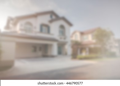 abstract blur exteriors of house for background