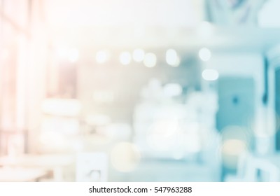 Abstract Blur Focus Jewellery Shop Bokeh Background. Clean Business Mall Lifestyle Concept For Summer Product Advertising Wallpaper Office Window Light Texture Of Factory Setting Idea Wide Transparent