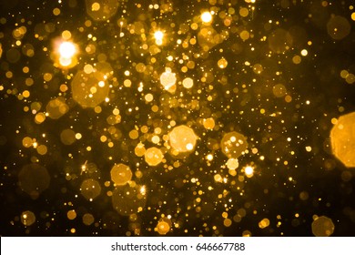 Abstract Blur Gold Sparkle Bokeh Background