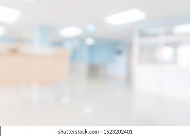 Abstract Blur Hospital And Clinic Interior For Background.