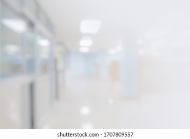 Abstract Blur Hospital And Clinic Interior For Background