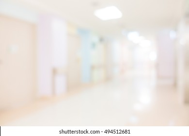 Abstract Blur Hospital And Clinic Interior For Background