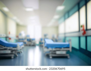 Abstract blur hospital clinic medical interior background - Shutterstock ID 2320670695