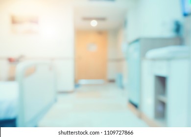 Abstract Blur Hospital Room Interior For Background