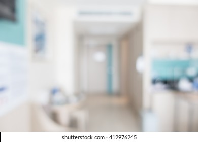 Abstract Blur Hospital Room Interior For Background