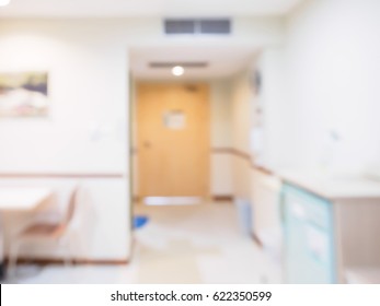 Abstract Blur Hospital Room Interior For Background