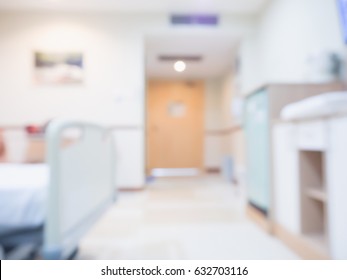 Abstract Blur Hospital Room Interior For Background