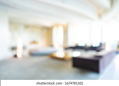 Abstract blur hotel and lobby interior for background