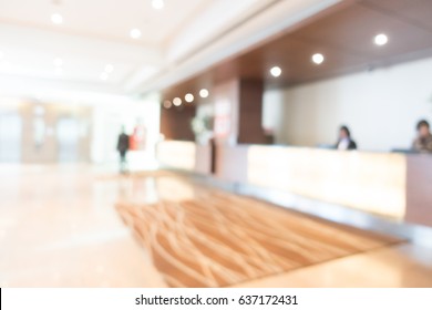 Abstract Blur Hotel And Lobby Interior For Background