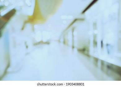 Abstract Blur Image Background Of Mall Department Store.