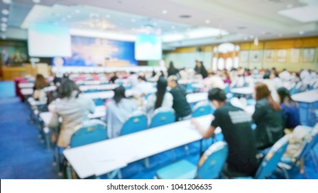 Abstract Blur Image Of Medical Conference In The Meeting Room.Use As Background Image.