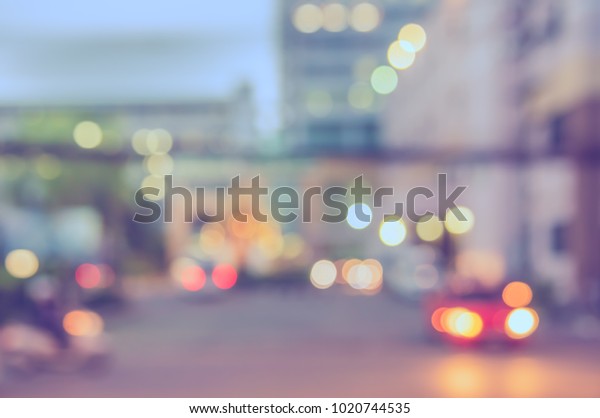 Abstract blur image of  Road in Night time with bokeh
for background usage .
