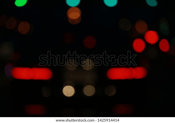 Abstract Blur of lighting on\
the road