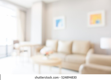 Abstract blur living room area interior for background - Shutterstock ID 524894830