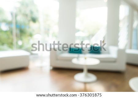 Abstract blur livingroom decoration interior for background