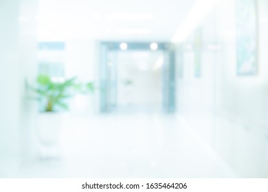 Abstract blur luxury hospital corridor. Blur clinic interior background with defocused effect. Healthcare and medical concept - Shutterstock ID 1635464206