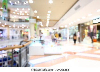 Abstract Blur Luxury Shopping Mall, Retail Front Store Display Interior Background