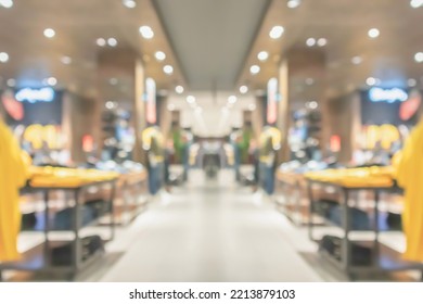 Abstract Blur Modern Shopping Mall Interior Background