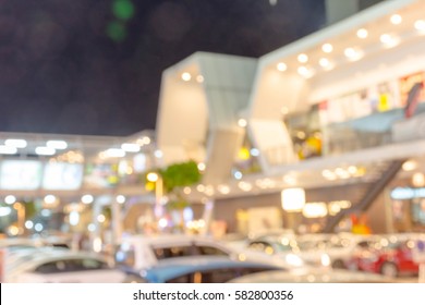 Abstract Blur Outdoor In Shopping Mall For Background