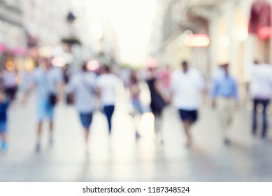 Abstract Blur People Background Silhouettes Unrecognizable Stock Photo ...