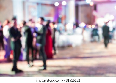 Abstract Blur People In Party And Concert, Nightlife Sociability Lifestyle Concept