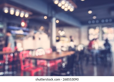 Abstract Blur Restaurant Background - Vintage Filter